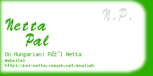 netta pal business card